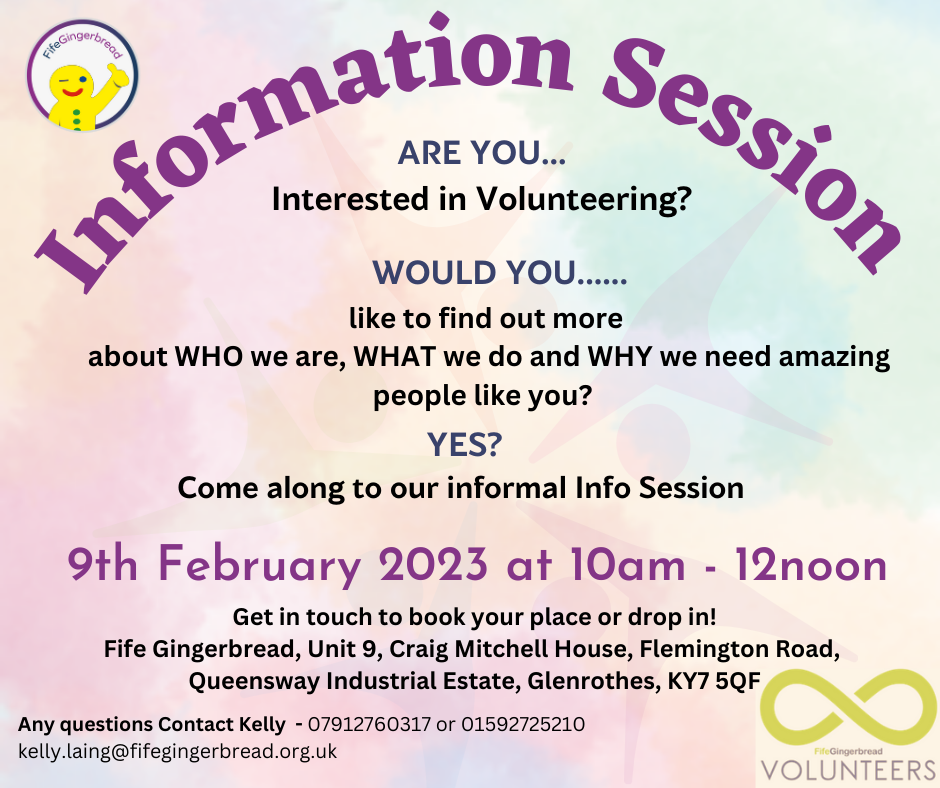 News Fife Gingerbread Volunteer Information Session
